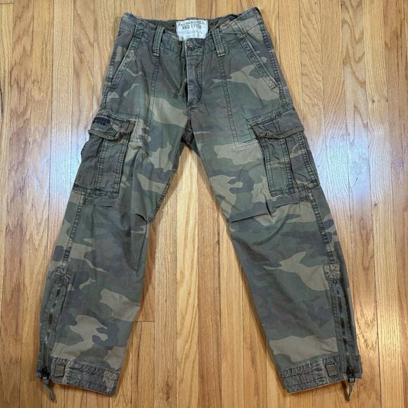 Vintage Abercrombie Pants Mens Small 30x29 Adirondacks Military Camo Paratrooper - Picture 1 of 16